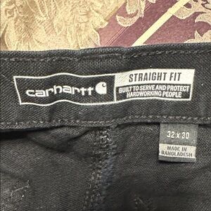 Carhartt Men's Black Straight Jeans